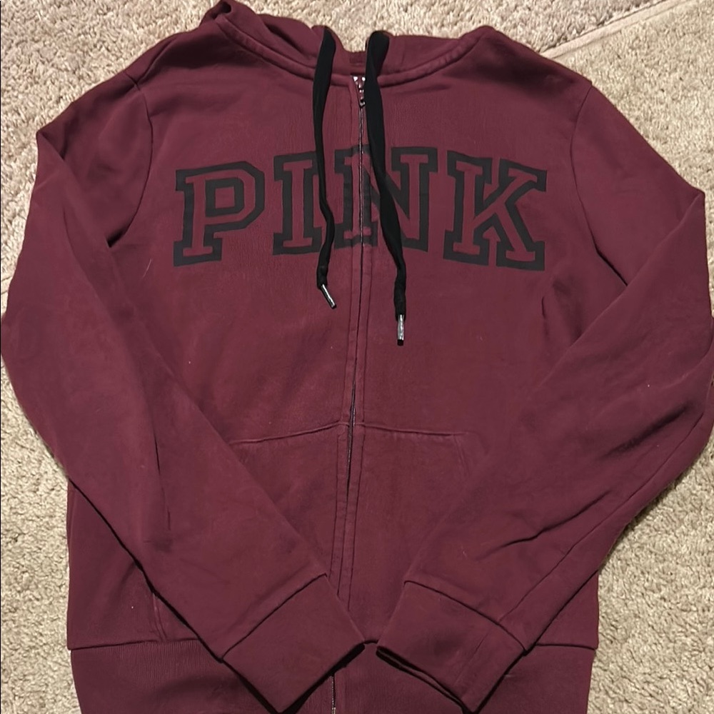 PINK Maroon Hoodie